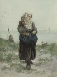 David Adolf Constant Artz - A walk in the dunes