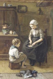 David Adolf Constant Artz - Preparing lunch
