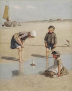 David Adolph Constant Artz - Children on the beach