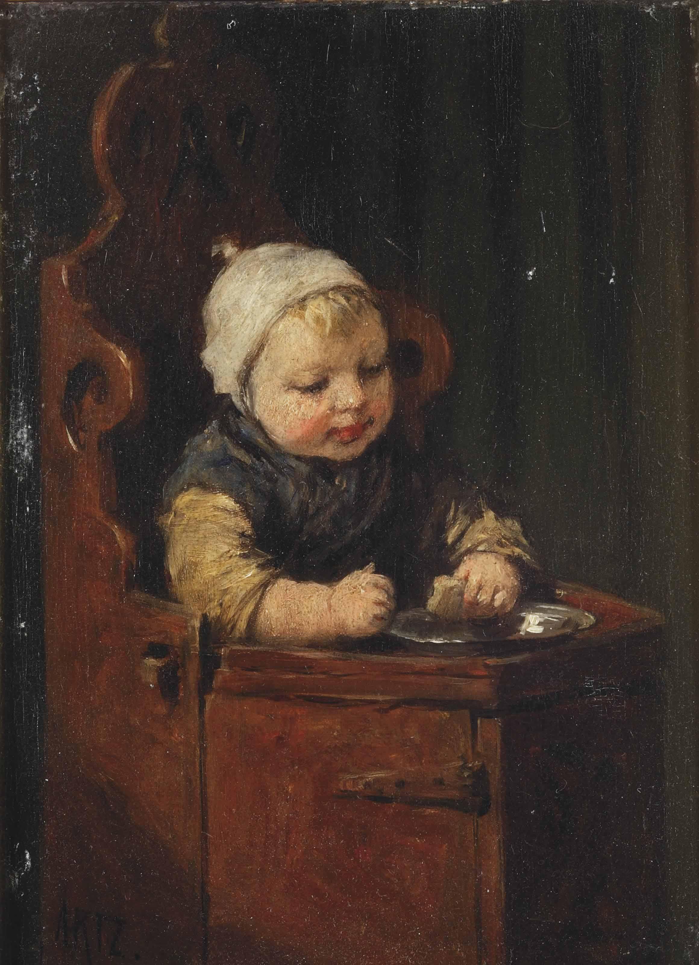 David Adolph Constant Artz - Toddler in a child seat