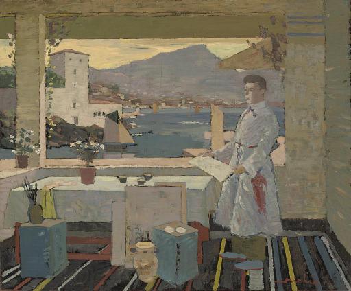 David Alan Redpath Michie, R.S.A., R.S.W. - Artist\'s studio, Italy