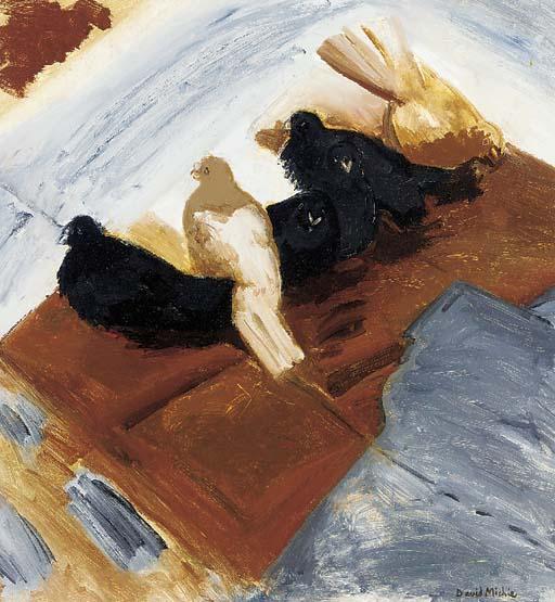 David Alan Redpath Michie, R.S.A., R.S.W. - Group of pigeons