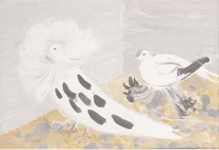 David Alan Redpath Michie, R.S.A. - White pigeons