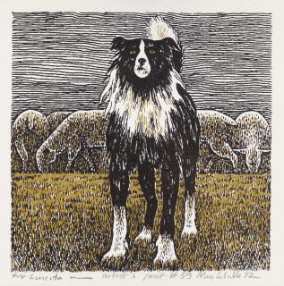 David Alexander Colville - Border Collie; Cormorant