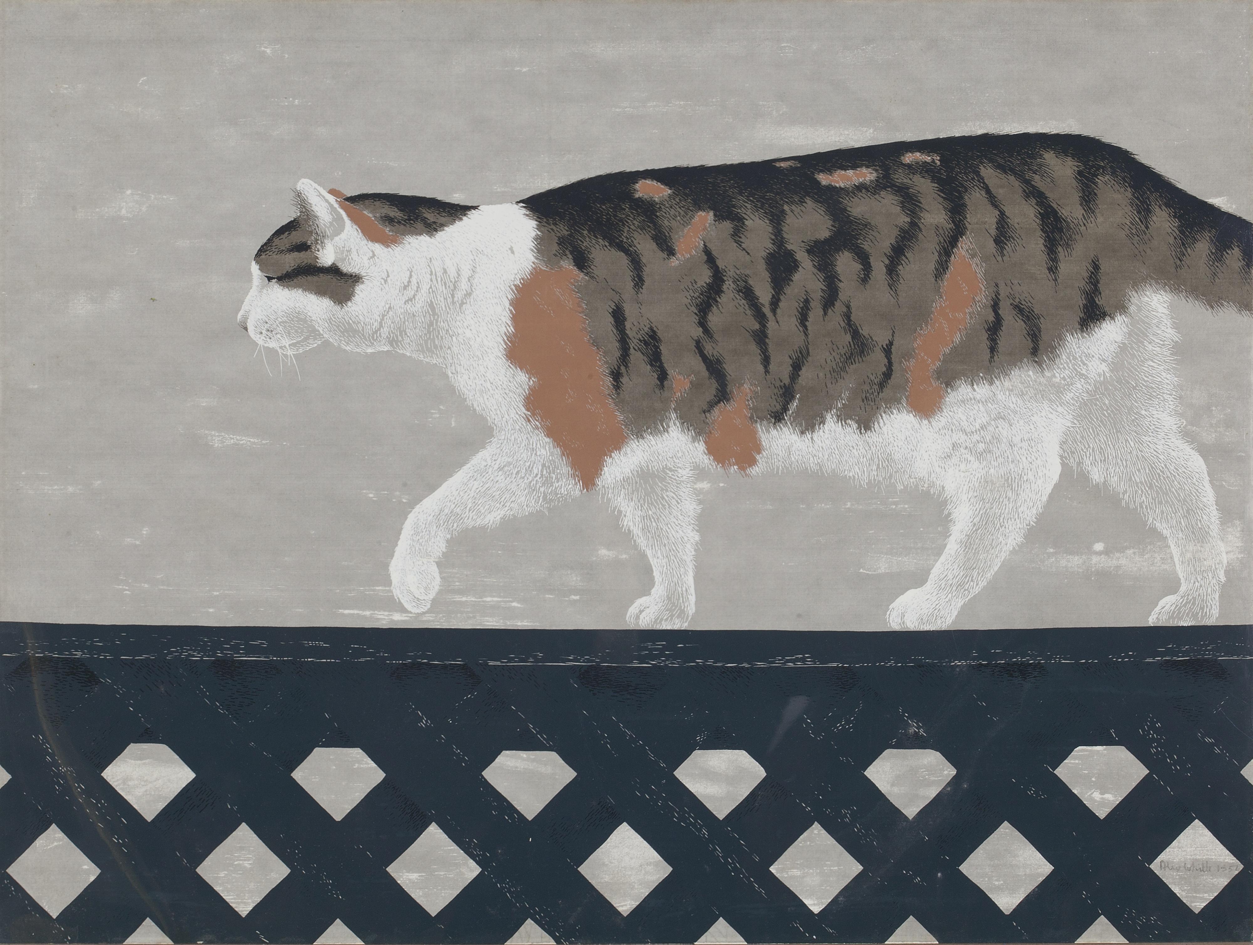 David Alexander Colville - Cat On A Fence