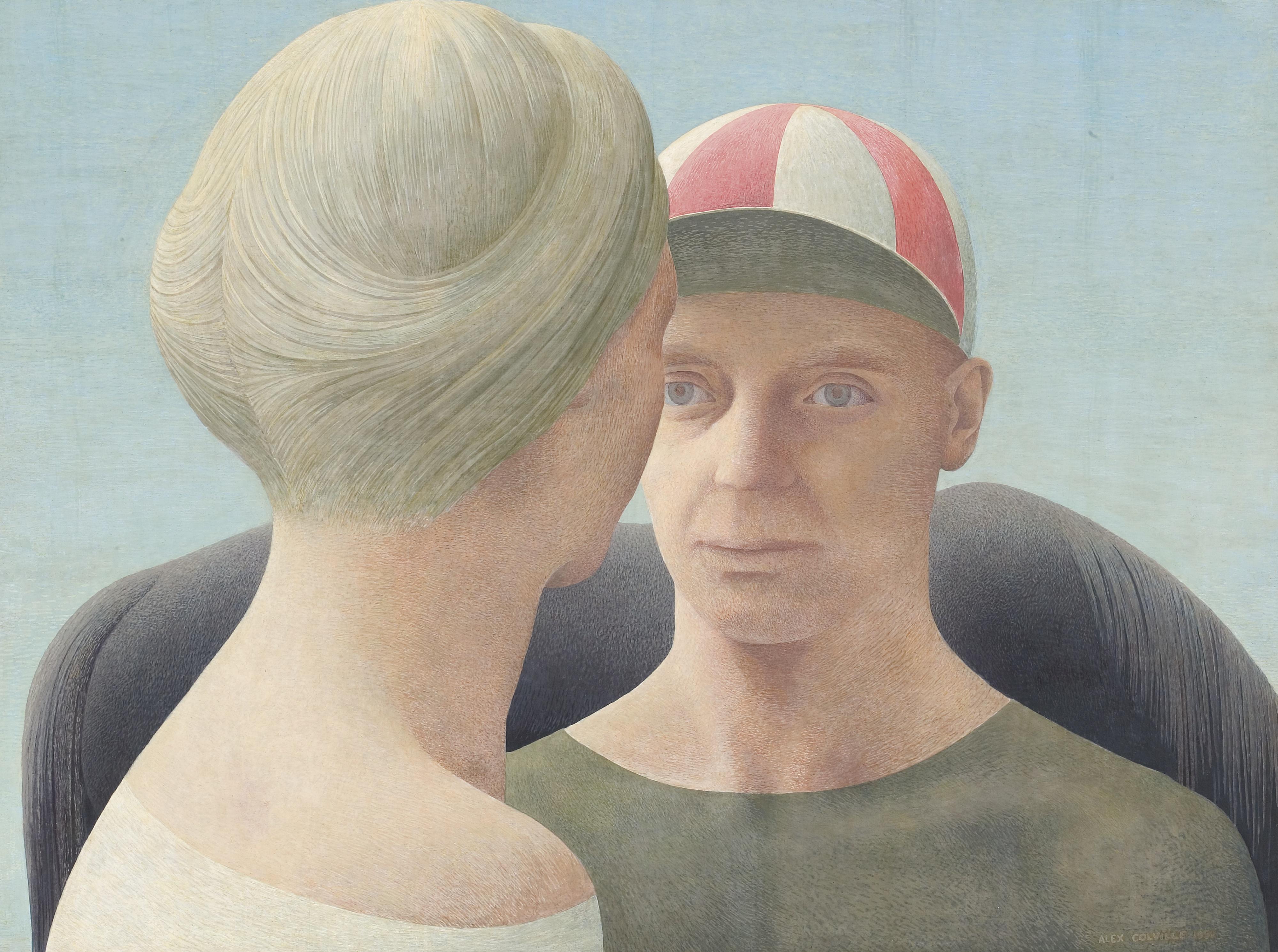 David Alexander Colville - Woman, Jockey And Horse