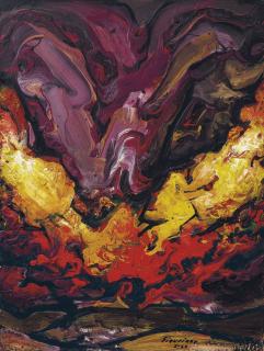 David Alfaro Siqueiros - Crepúsculo (Detalle para el Mural de Cuernavaca), also known as Paisaje