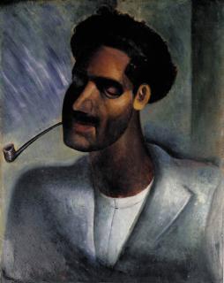 David Alfaro Siqueiros - Hombre con pipa