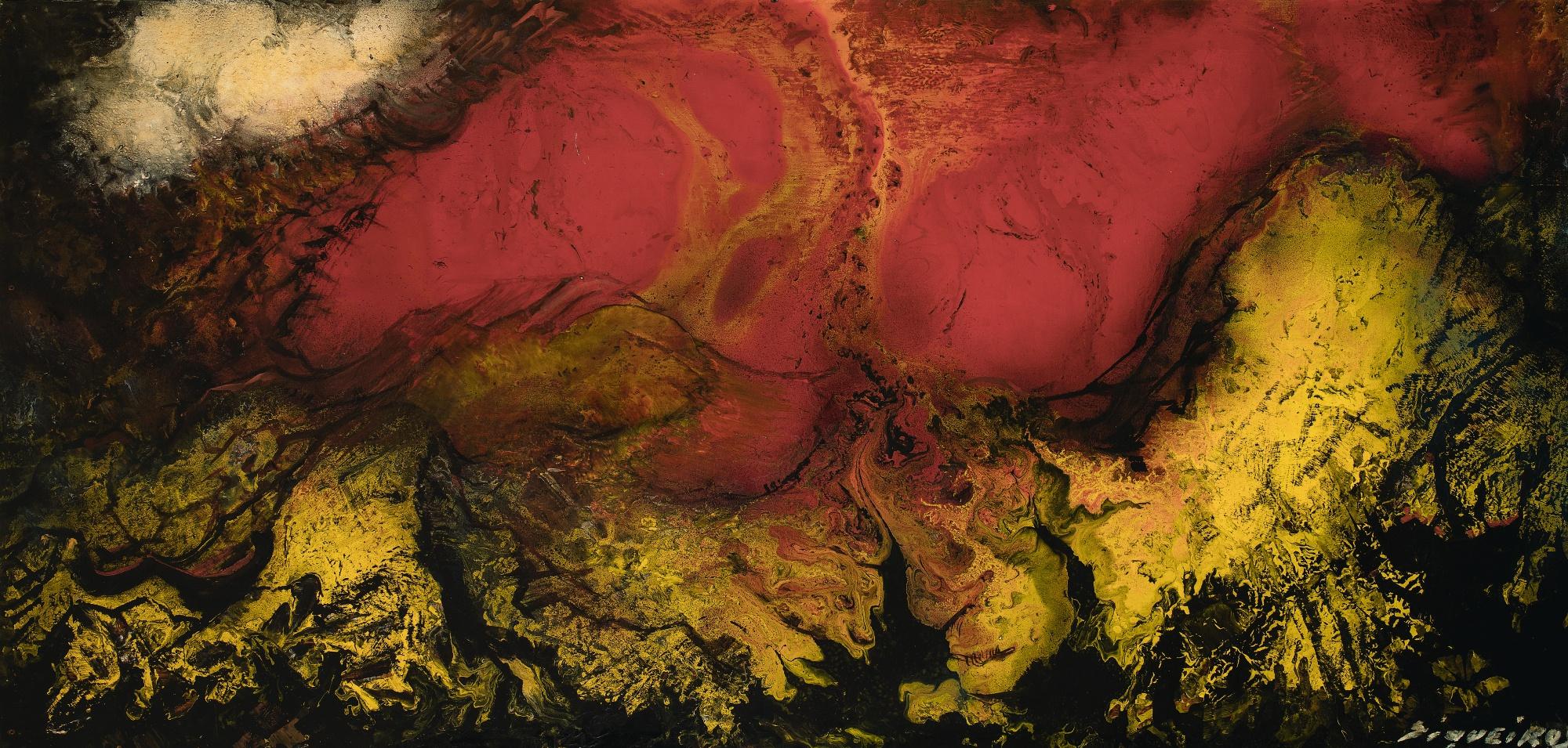 David Alfaro Siqueiros - Paisaje Rojo (Abstracción)