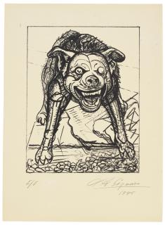 David Alfaro Siqueiros - Perro Bravo (Guardián De La Paz)