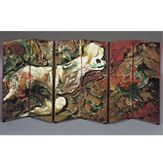 David Alfaro Siqueiros - Six-Panel Screen Painted On Both Sides