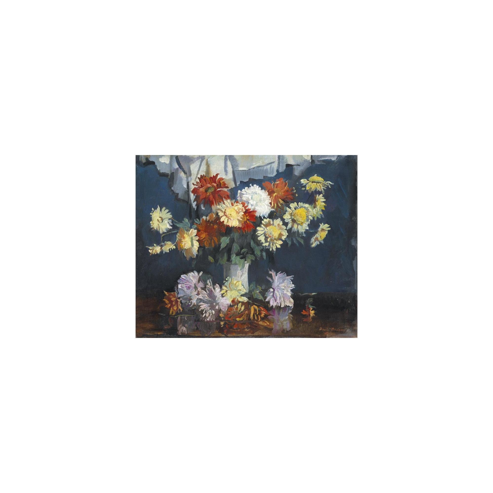 David Alison, RSA, RP, - Chrysanthemums