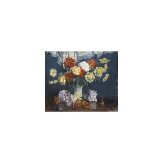 David Alison, RSA, RP, - Chrysanthemums