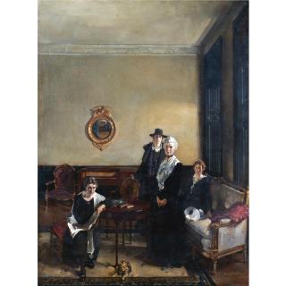 David Alison, RSA, RP - Portrait Of Mrs John Brown And Her Daughters