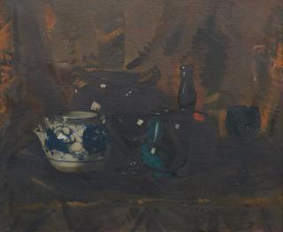 David Alison - Still Life with Ceramics and Glass
