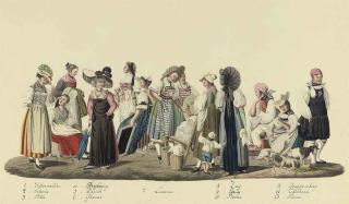 David Alois Schmid - Costumes of the twenty six Cantons of Switzerland