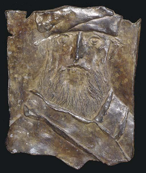 David Aronson - Bearded man; also another portrait