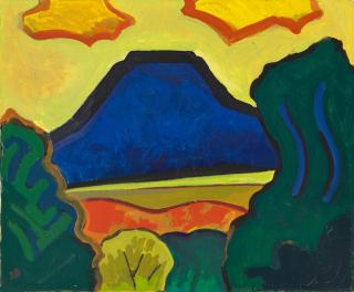 David Barbero - Pedernal - Two Junipers 20 1/8 x 24 1/4 in. (51.1 x 61.6 cm.)