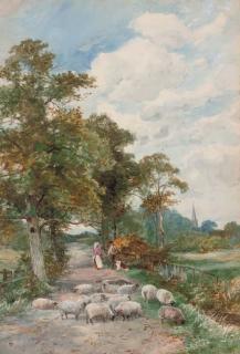 David Bates - A wayside conversation (illustrated); and Herding the cattle