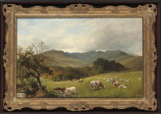David Bates - Cattle grazing before Rydal Fell, Westmorland