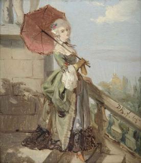 David Bles - Femme avec parasol