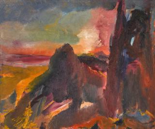 David Bomberg - Sunset, Mount Hilarion, Cyprus
