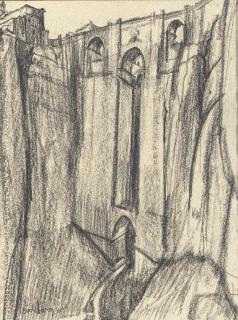 David Bomberg - The Bridge and Gorge of the Tajo, Ronda, Spain