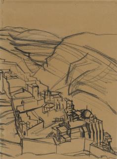 David Bomberg - The Monastery of St George, Wadi Kelt, South of Jerusalem