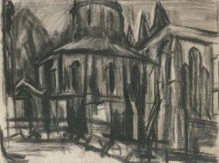 David Bomberg - The Round Church, Middle Temple