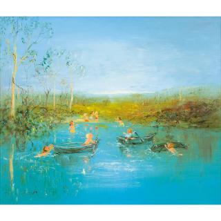 David Boyd - Australian children Playing At The River