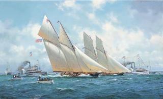 David Brackman - America\'s Cup, 1870:  Magic versus Cambria