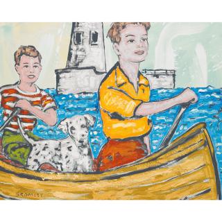 David Bromley - Australian two Boys And Lighthouse