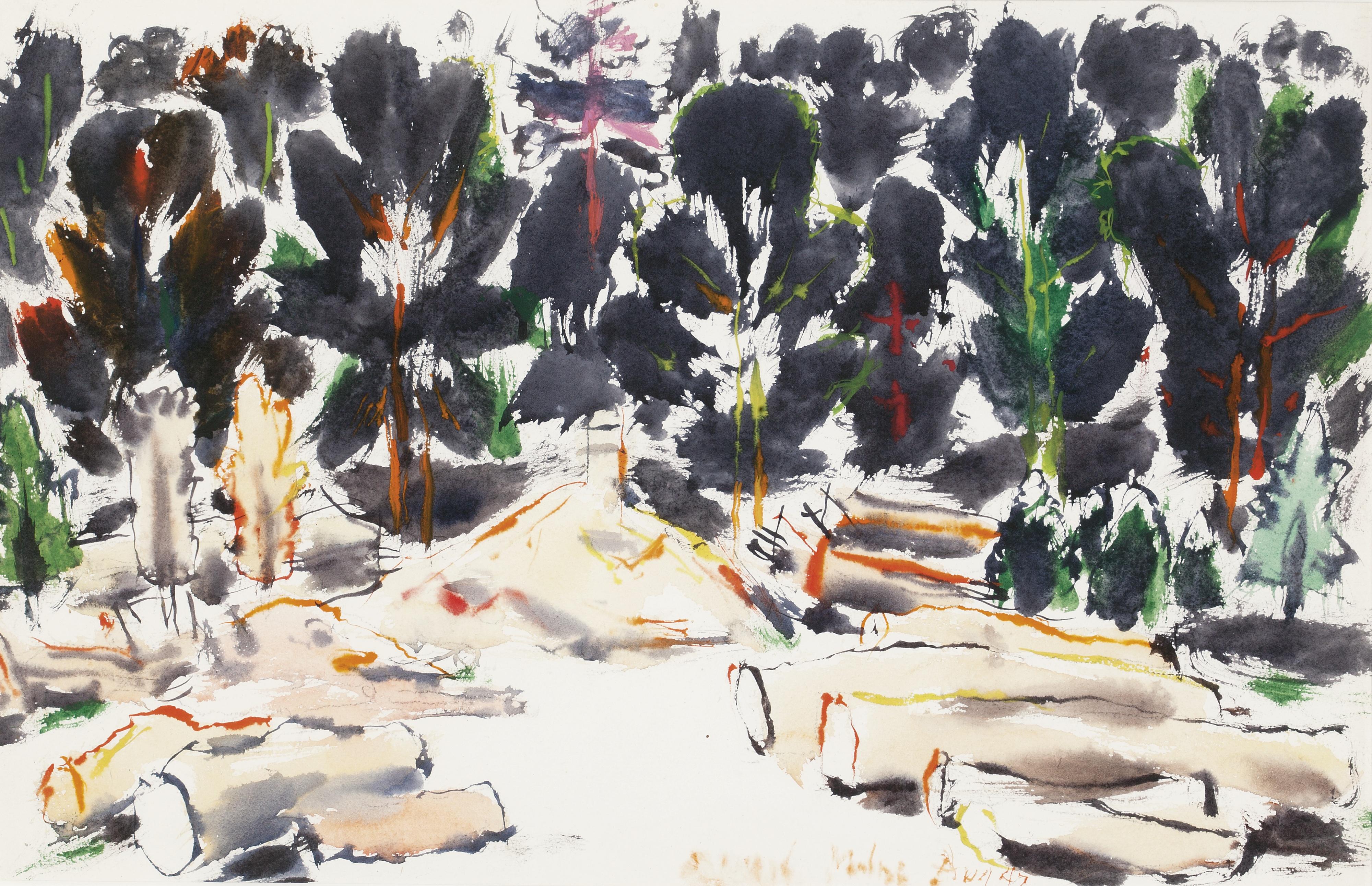 David Brown Milne - Elm Logs