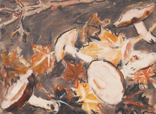 David Brown Milne - Mushrooms And Leaves