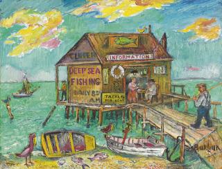 David Burliuk - Fish House