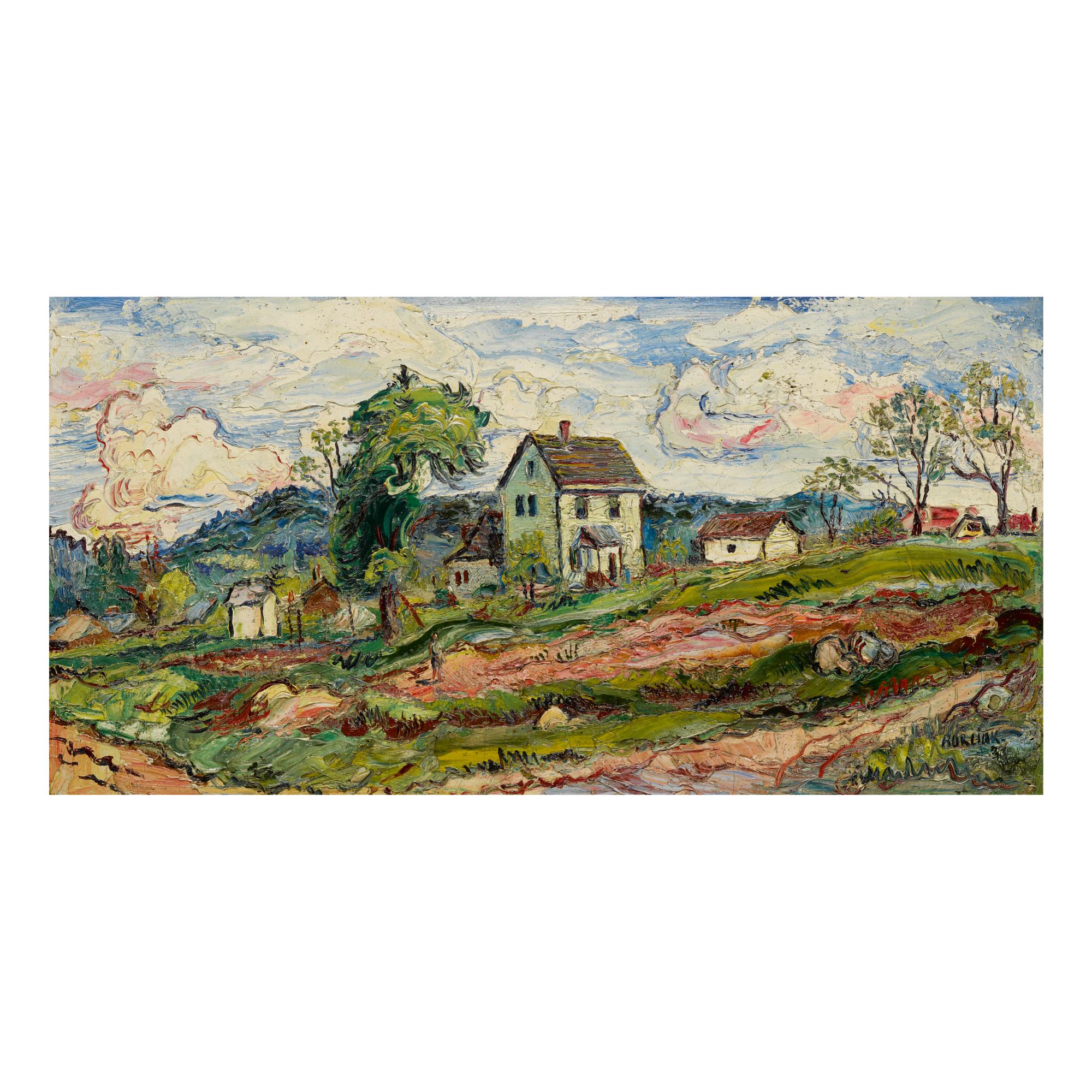 David Burliuk - Landscape With House