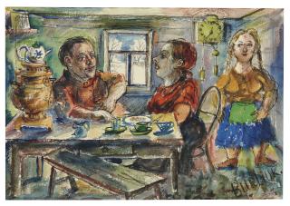 David Burliuk - Lunchtime