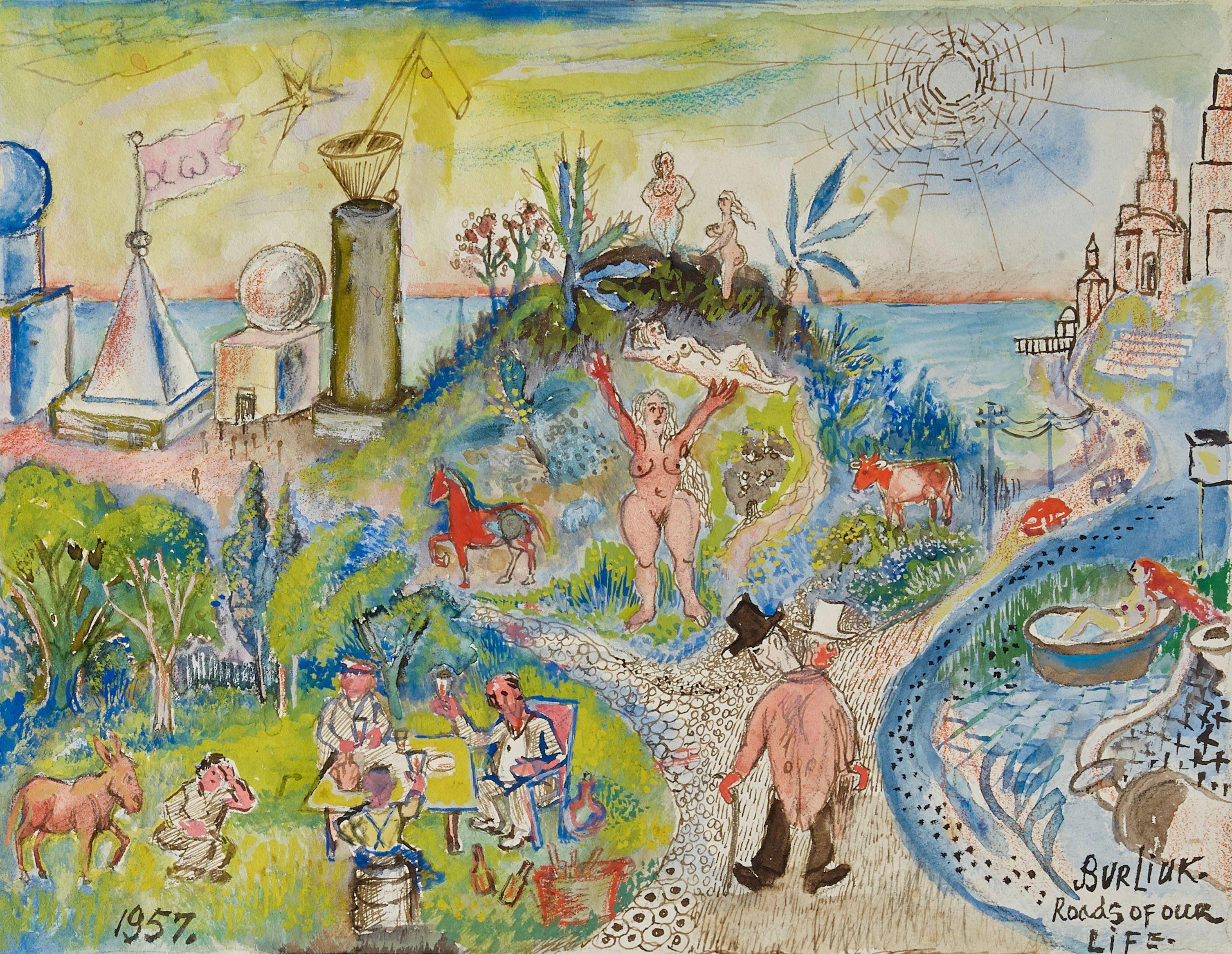 David Burliuk - Roads of Our Life