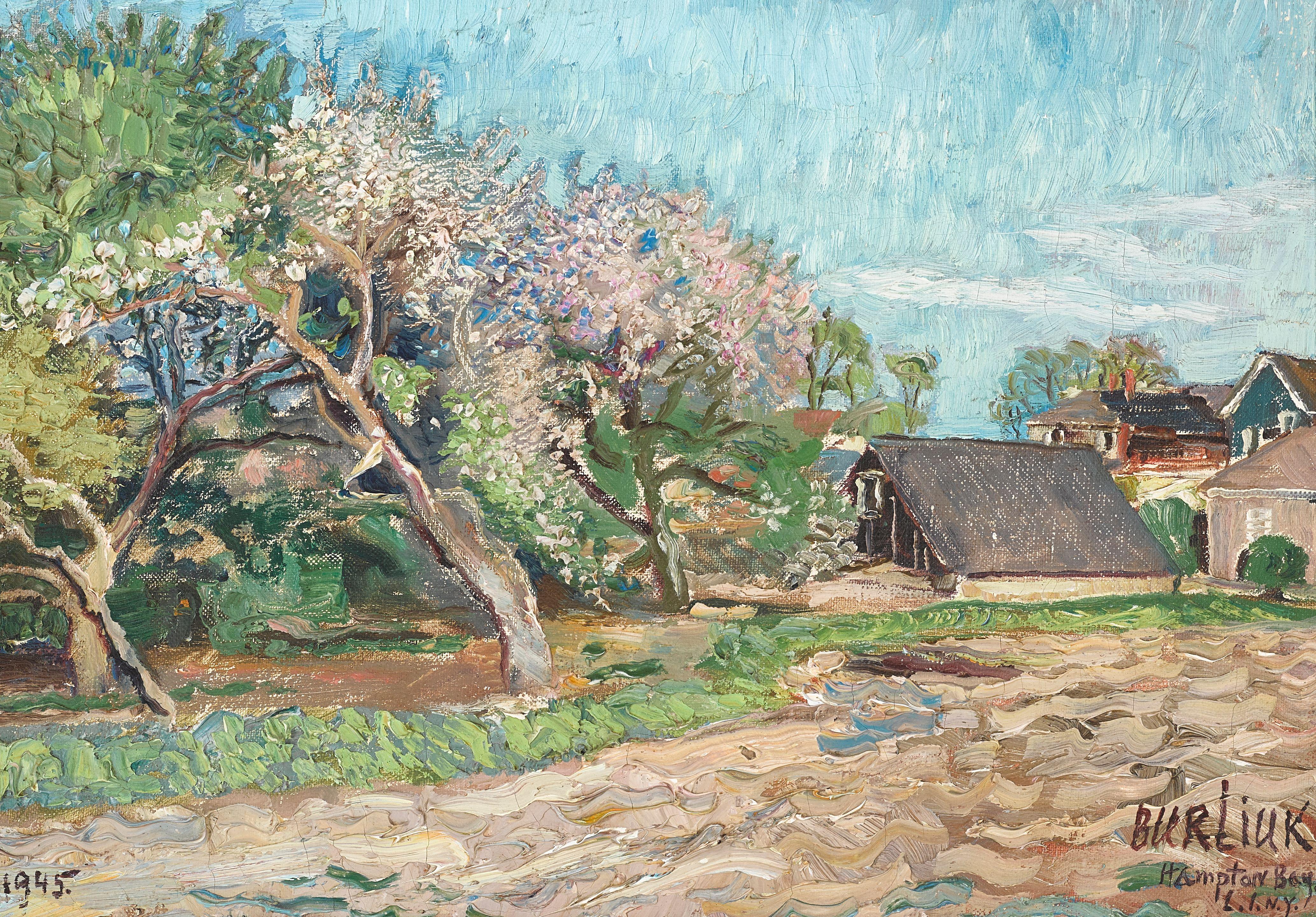 David Burliuk - signed and inscribed \'Burliuk. / Hampton Bays / L.I. N.Y.\' (lower right) and dated (lower left)