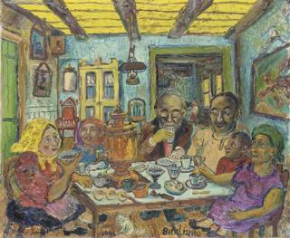 David Burliuk - Tea Time