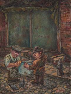 David Burliuk - The Street Vendor