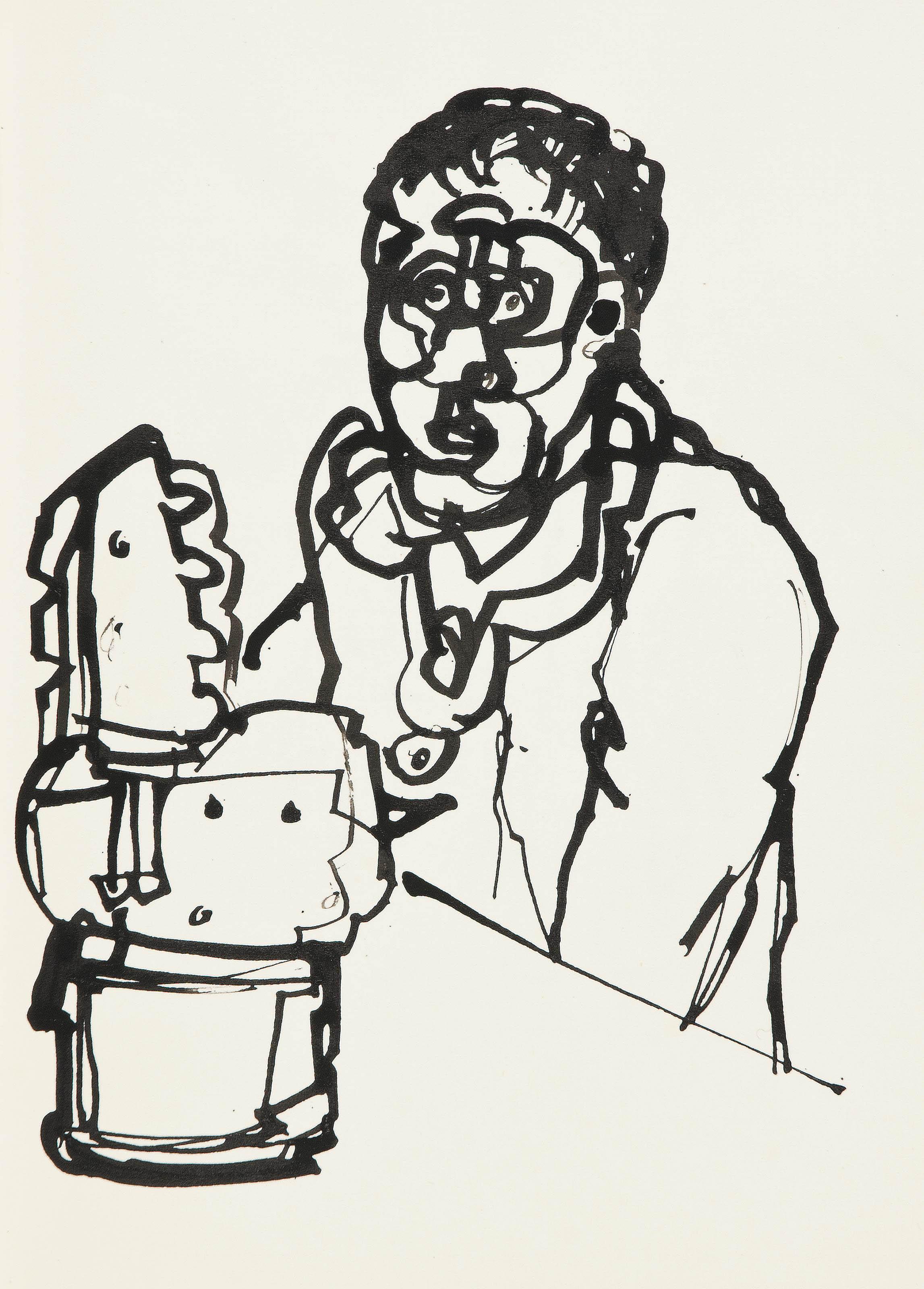 David Carr - Sketchbook of 29 Man and Machine drawings