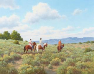 David Chapple - Navajo Riders 24 x 30 in. framed 31 x 38 in.
