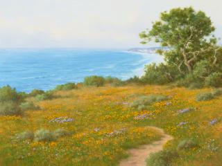 David Chapple - Torrey Pines Bloom 24 x 32 in. framed 32 x 40 in.