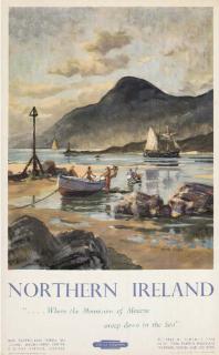 David Cobb, R.O.I. - \'Where the Mountains of Mourne, sweep down to the Sea\', Northern Ireland, British Railways