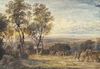 David Cox, Jun., A.R.W.S. - Harvest time in the Weald of Kent