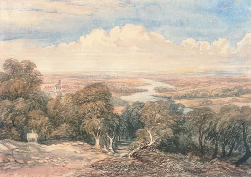 David Cox, Jun. - View over a meandering river