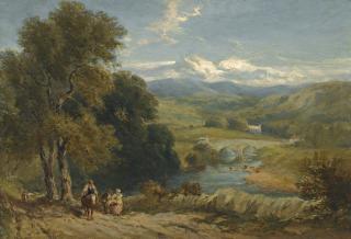 David Cox, R.W.S - Landscape With A Distant View Of Bolton Abbey, Yorkshire, And The River Wharfe