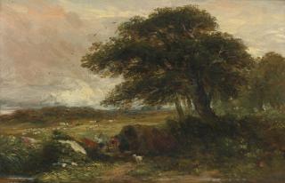 David Cox R.W.S. - Landscape With A Gypsy Tent