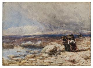 David Cox, R.W.S. - Peat Gatherers, North Wales